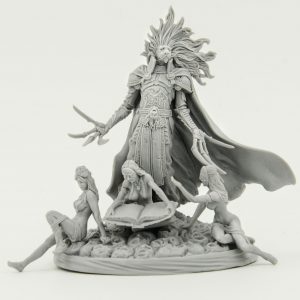 Kingdom Death Lion Knight 2nd Limited Release photo front with girls