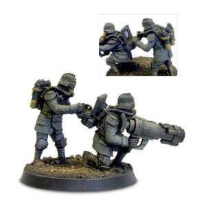 Death Korps of Krieg Engineers with Mole Launcher