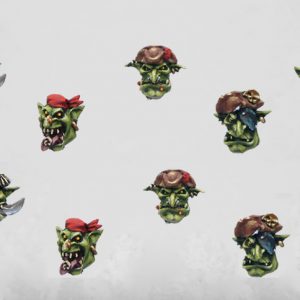 Goblin Pirates Heads x10