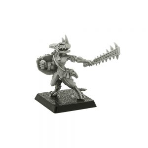 Lizardmen Skink Chief with Sword and Shield