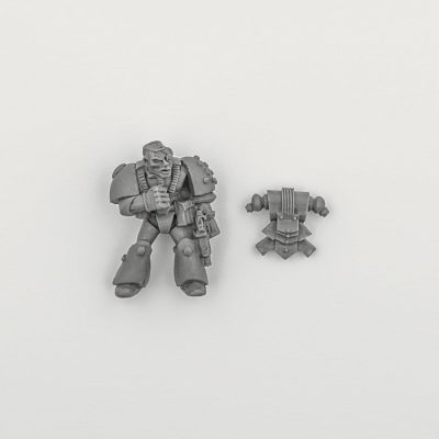 Space Marine with Bolt Pistol / Sgt. Burgess 1988