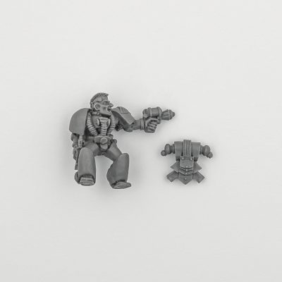 Space Marine with Bolt Pistol and Hand Flamer / Captain Crabb 1988